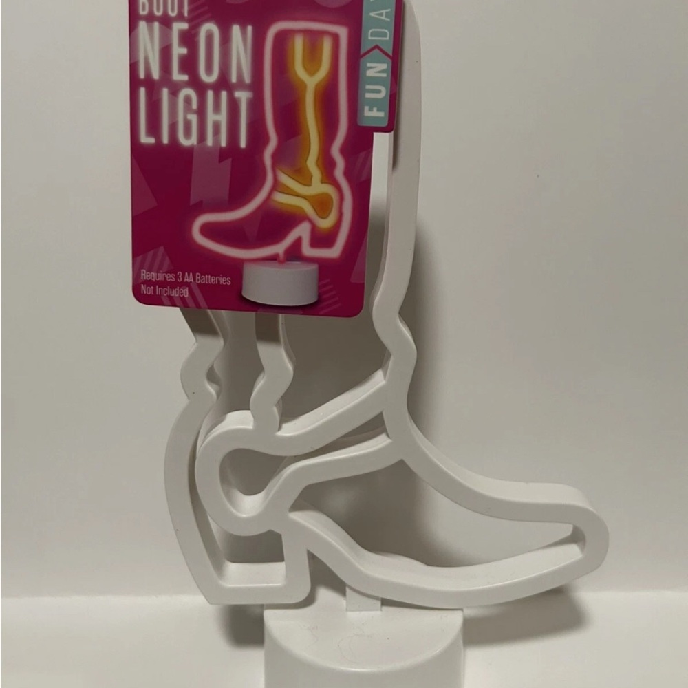 White Boot Neon Light